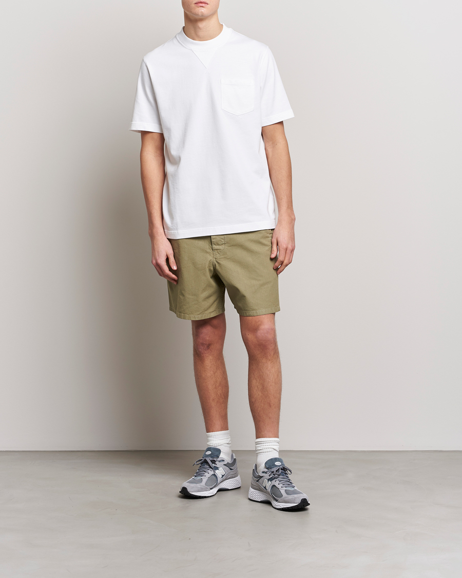 Mies | Shortsit | Barbour White Label | Dillon Cotton Drawstring Shorts Bleached Olive