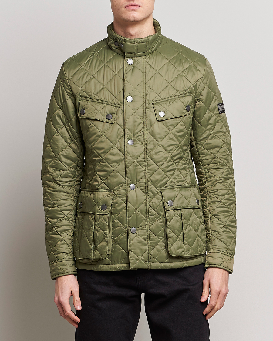 Mies | Barbour | Barbour International | Ariel Quilted Jacket Light Moss
