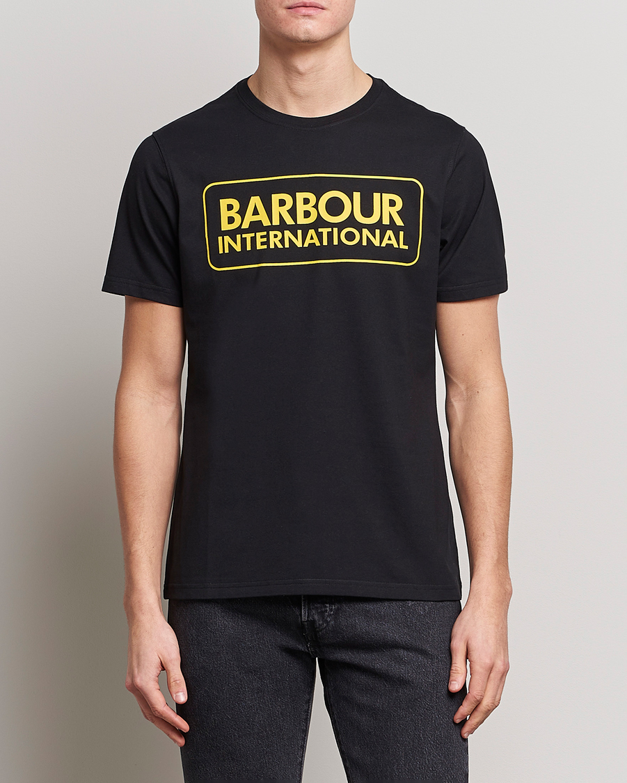 Mies |  | Barbour International | Large Logo Crew Neck Tee Black