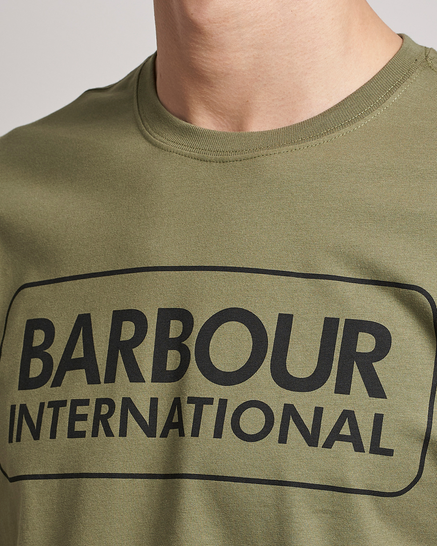 Mies | T-paidat | Barbour International | Large Logo Crew Neck Tee Light Moss