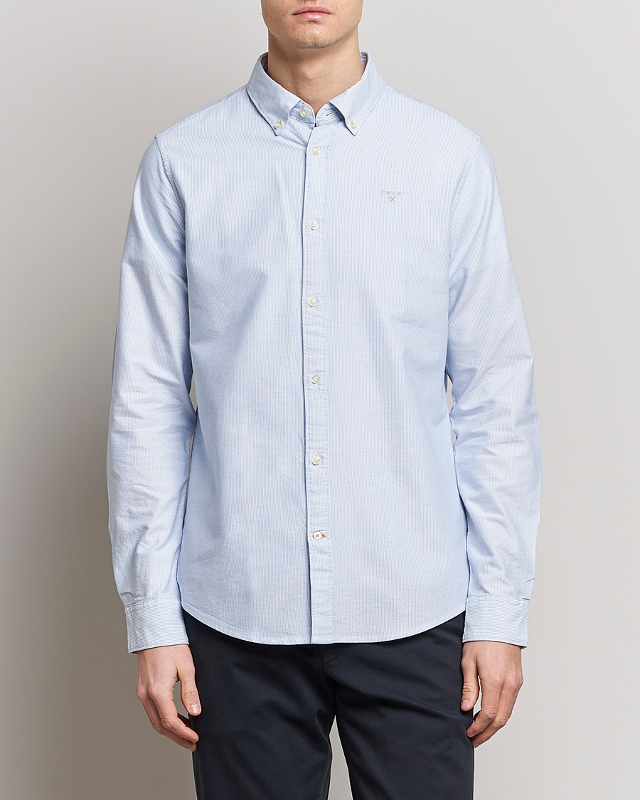 Mies |  | Barbour Lifestyle | Tailored Fit Striped Oxtown Shirt Blue/White