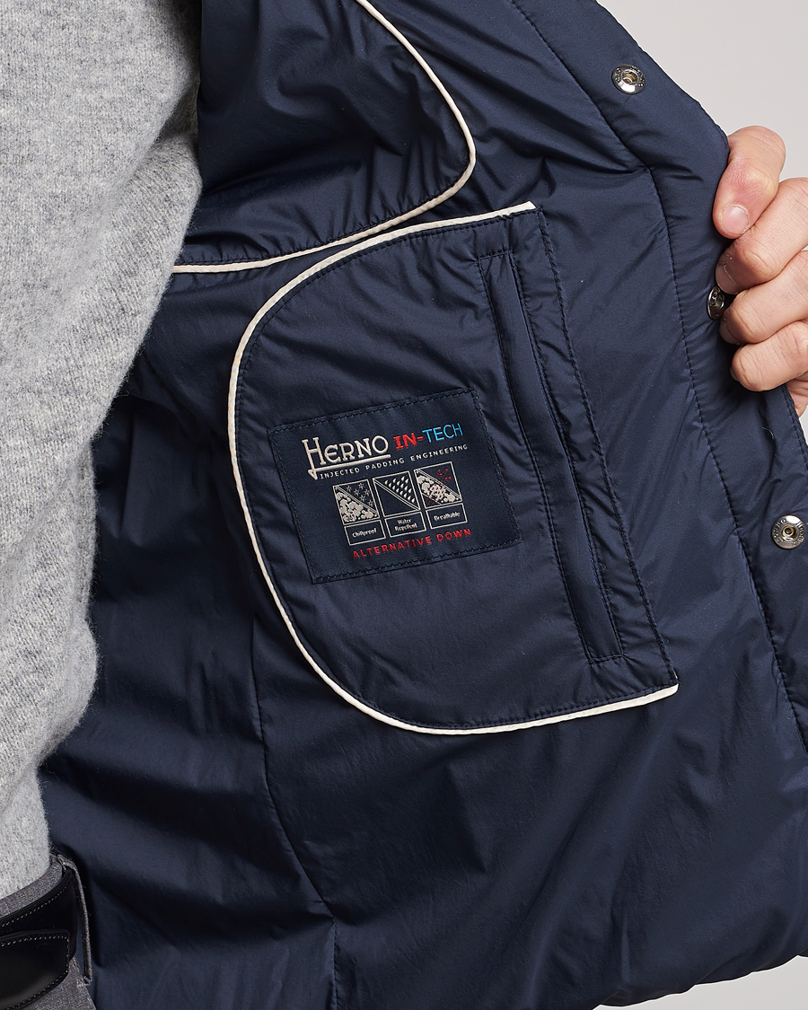 Mies | Ulkoliivit | Herno | Nuage Matt Nylon Vest Navy