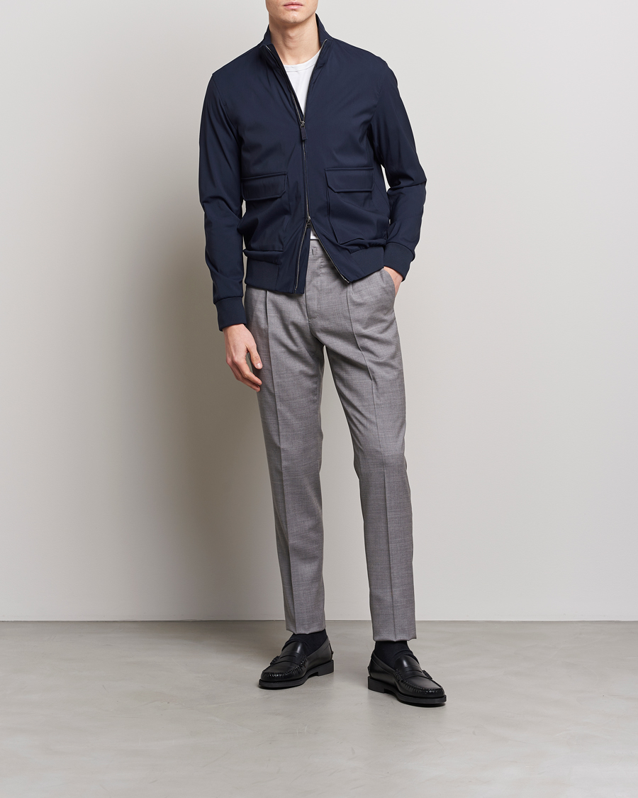 Mies | Takit | Herno | Loro Piana Harrington Jacket Navy