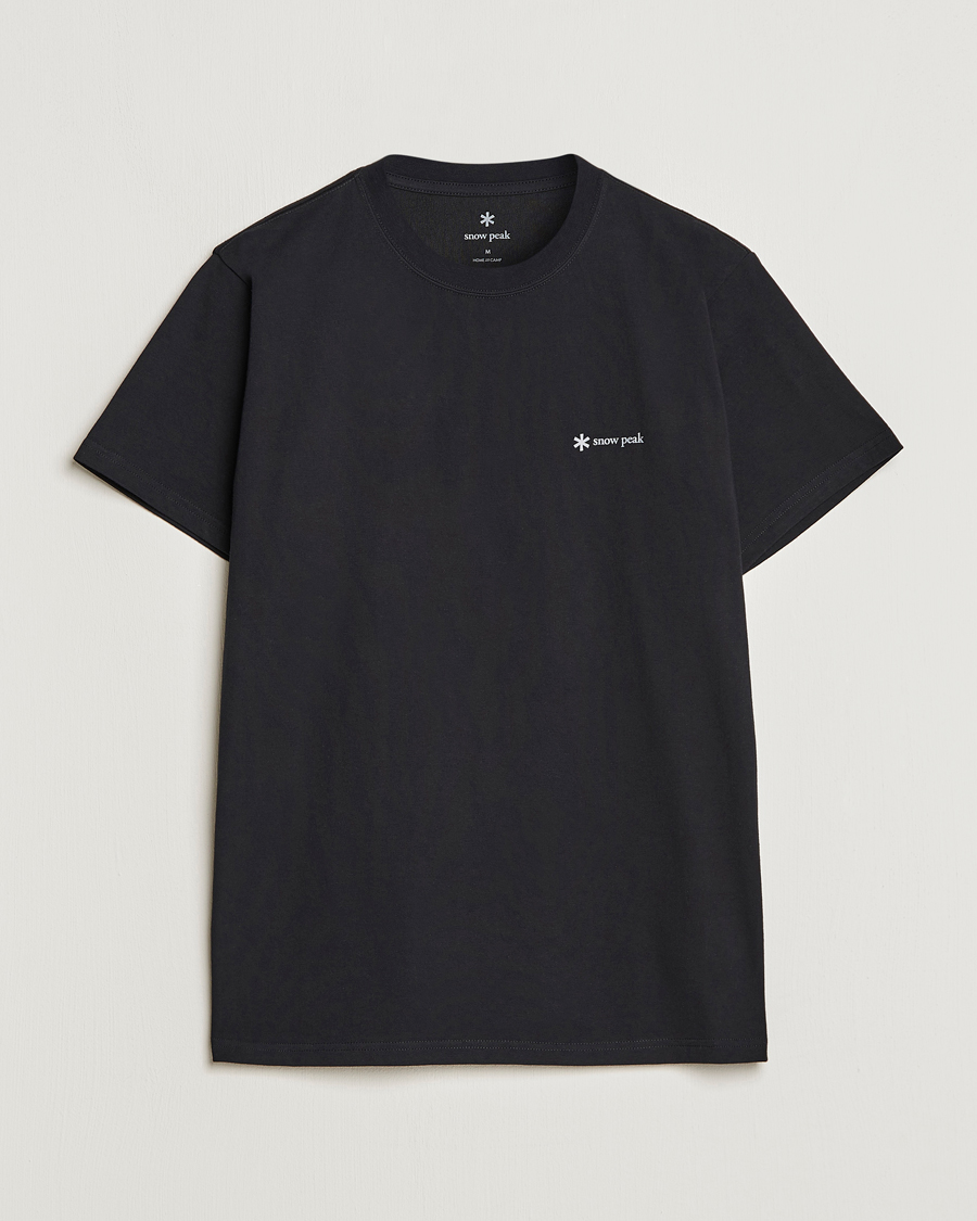 Mies | T-paidat | Snow Peak | Organic Cotton Logo T-Shirt Black