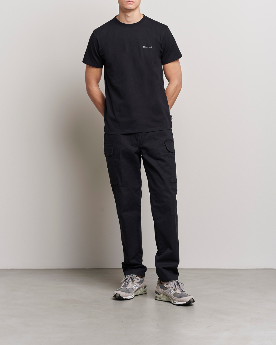 Mies | T-paidat | Snow Peak | Organic Cotton Logo T-Shirt Black