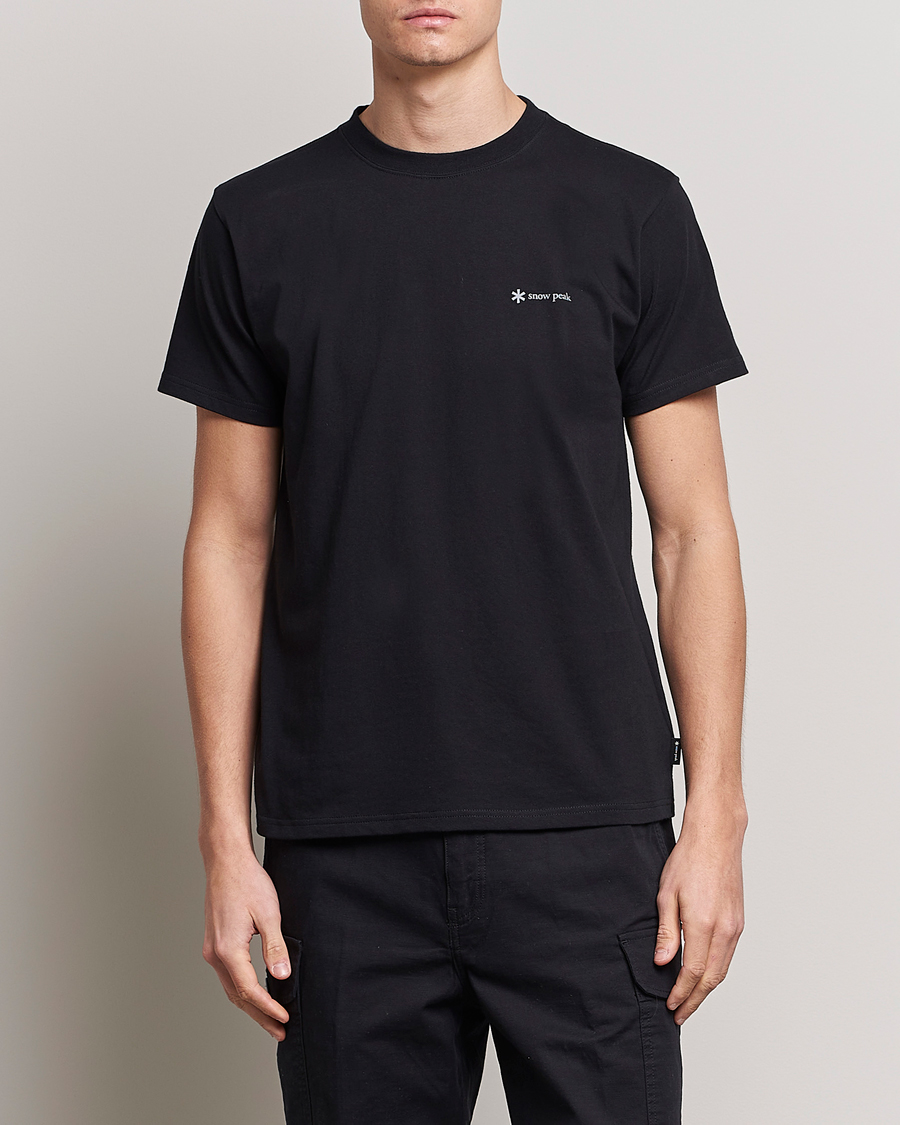 Mies | T-paidat | Snow Peak | Organic Cotton Logo T-Shirt Black
