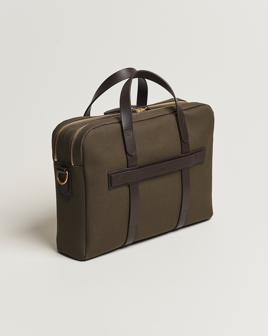 Mies | Mismo M/S Endeavour Briefcase Army/Dark Brown | Mismo | M/S Endeavour Briefcase Army/Dark Brown