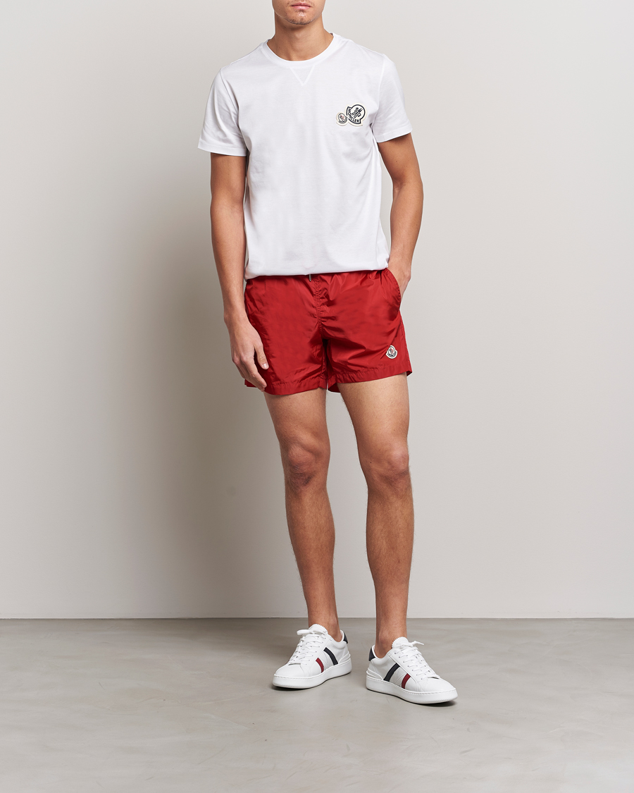 Mies | Uimahousut | Moncler | Nylon Swim Trunks Red