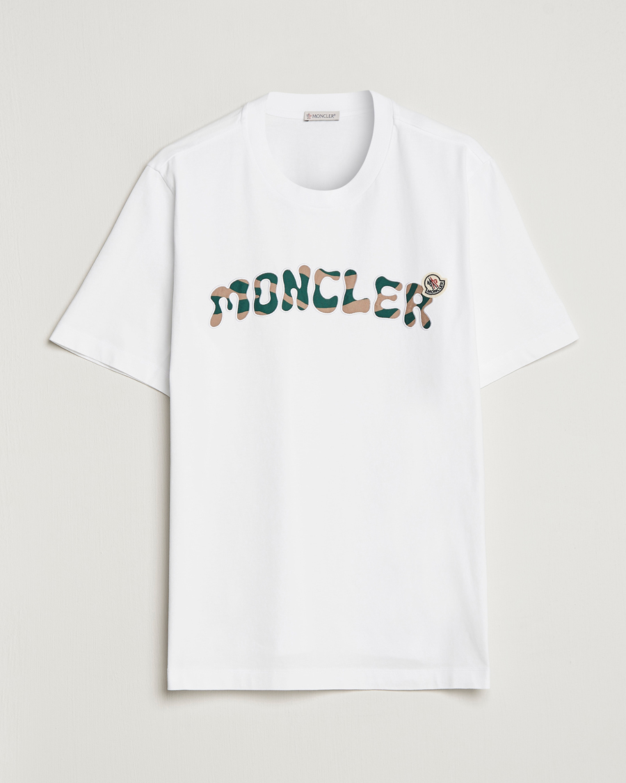 Mies | T-paidat | Moncler | Camouflage Lettering T-Shirt White