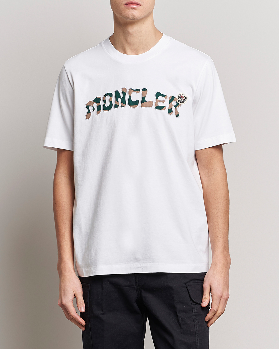 Mies |  | Moncler | Camouflage Lettering T-Shirt White