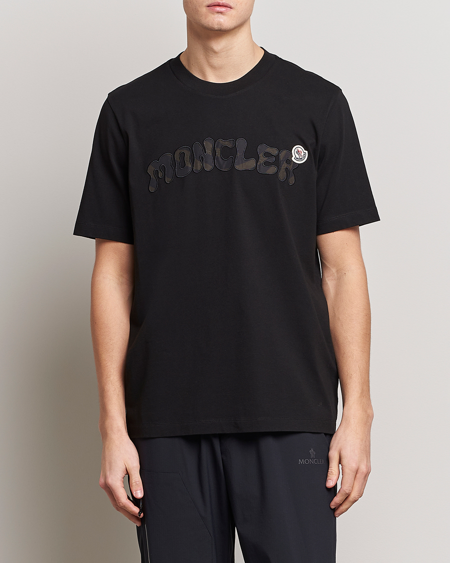 Mies |  | Moncler | Camouflage Lettering T-Shirt Black