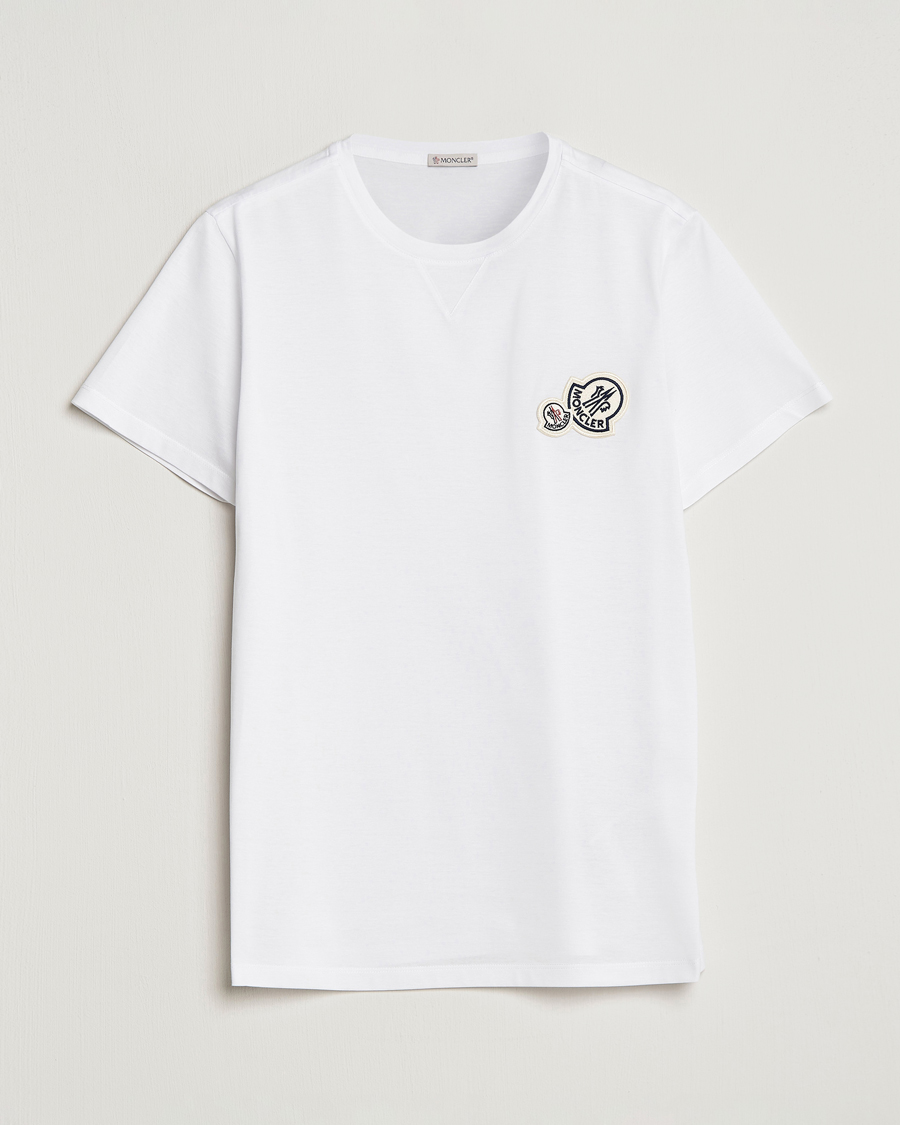 Mies | T-paidat | Moncler | Double Logo T-Shirt White