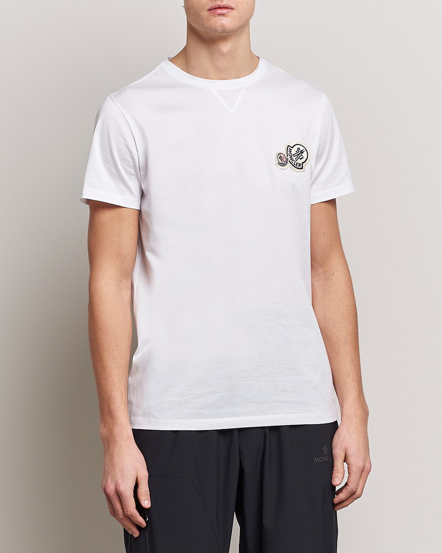 Mies |  | Moncler | Double Logo T-Shirt White