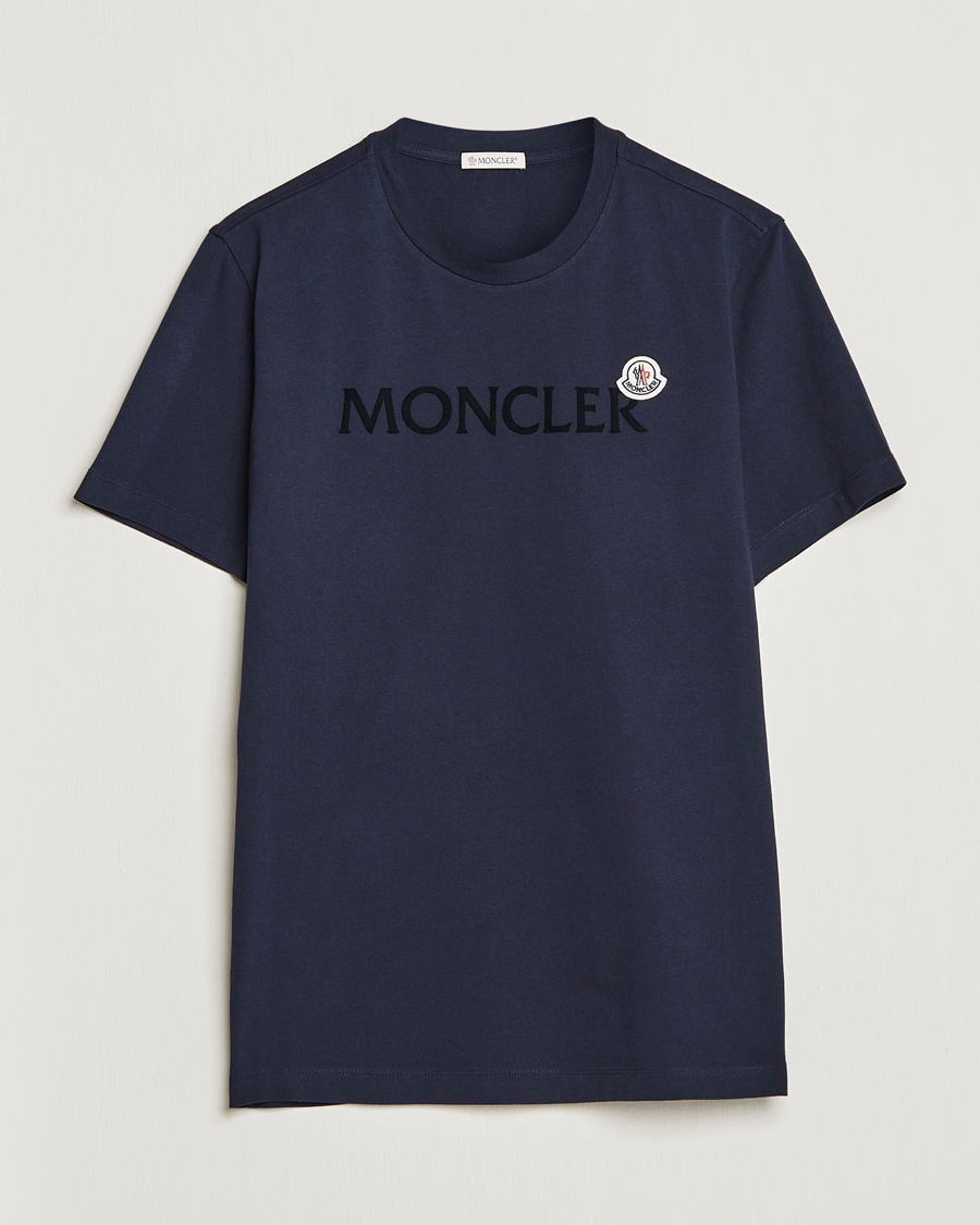 Mies | T-paidat | Moncler | Lettering T-Shirt Navy