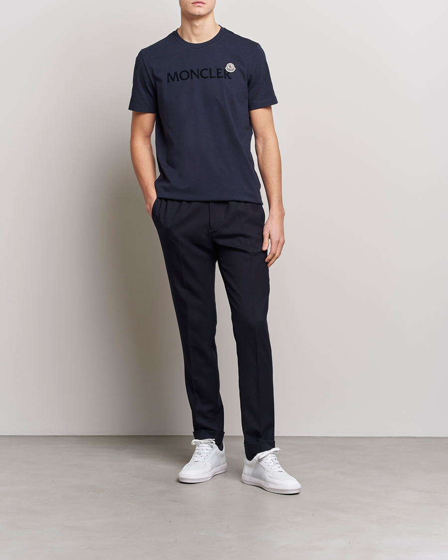 Mies | T-paidat | Moncler | Lettering T-Shirt Navy