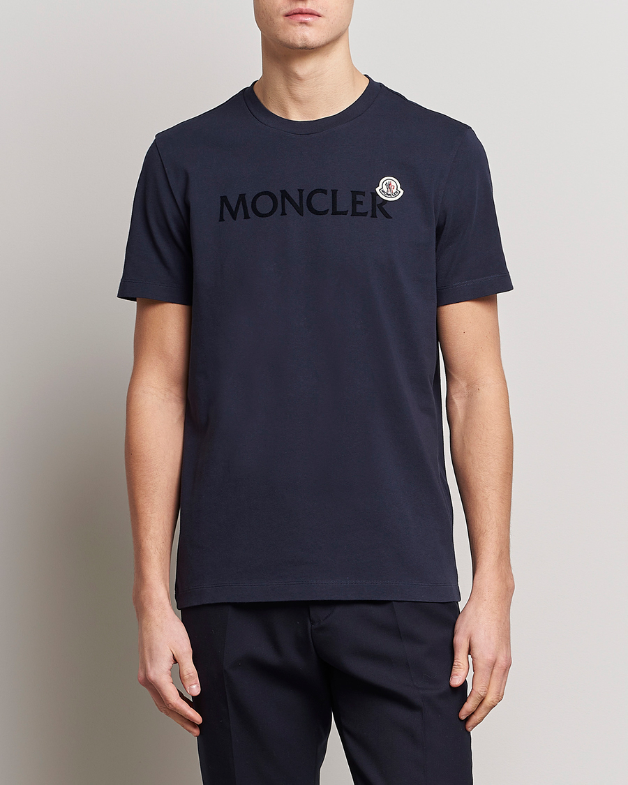 Mies |  | Moncler | Lettering T-Shirt Navy