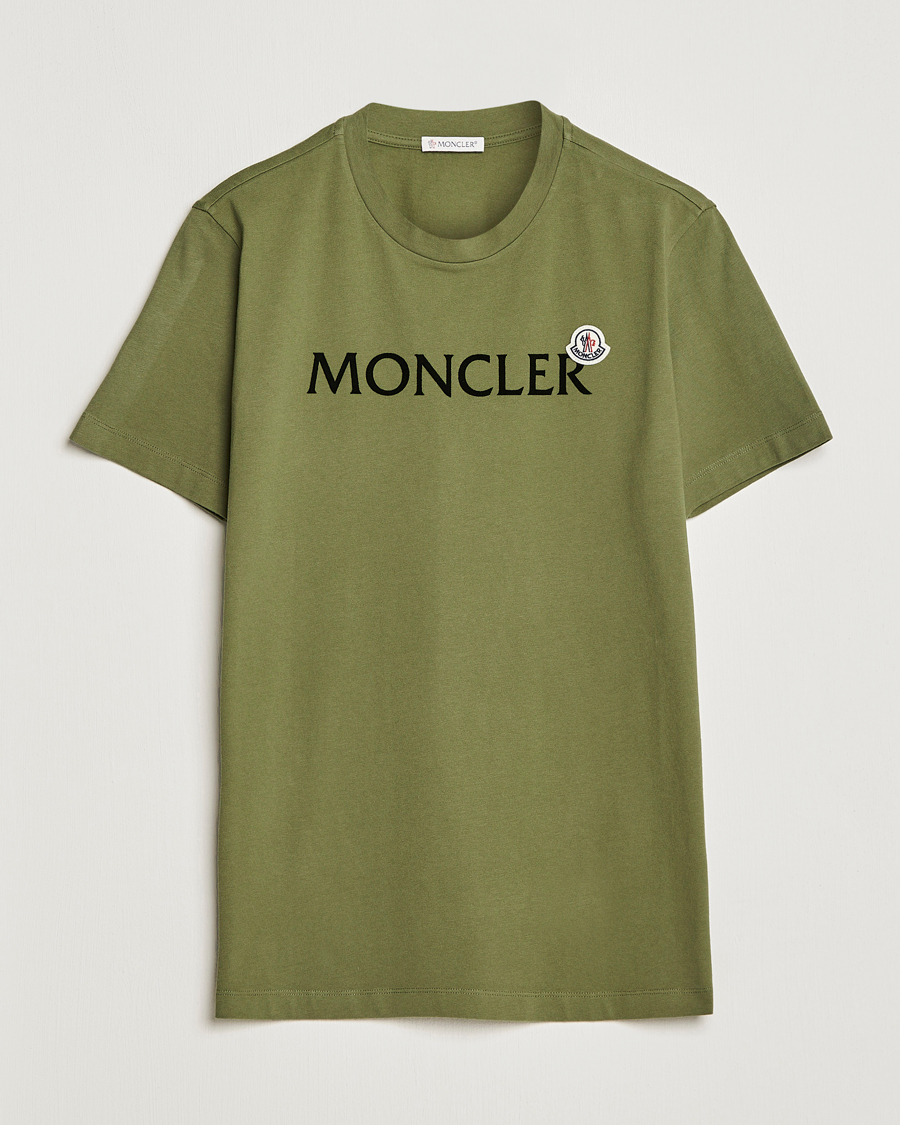 Mies | T-paidat | Moncler | Lettering T-Shirt Military Green