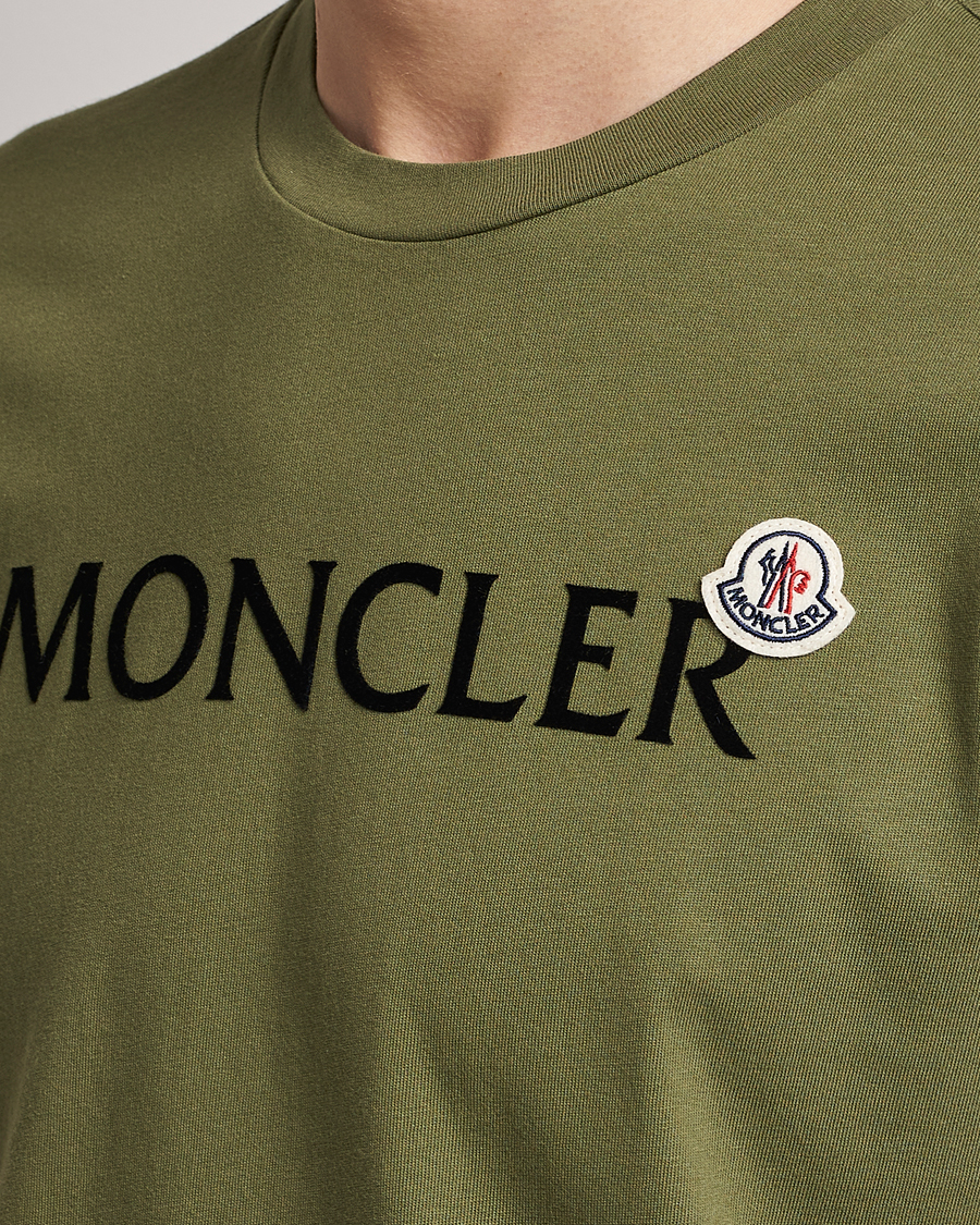 Mies | T-paidat | Moncler | Lettering T-Shirt Military Green