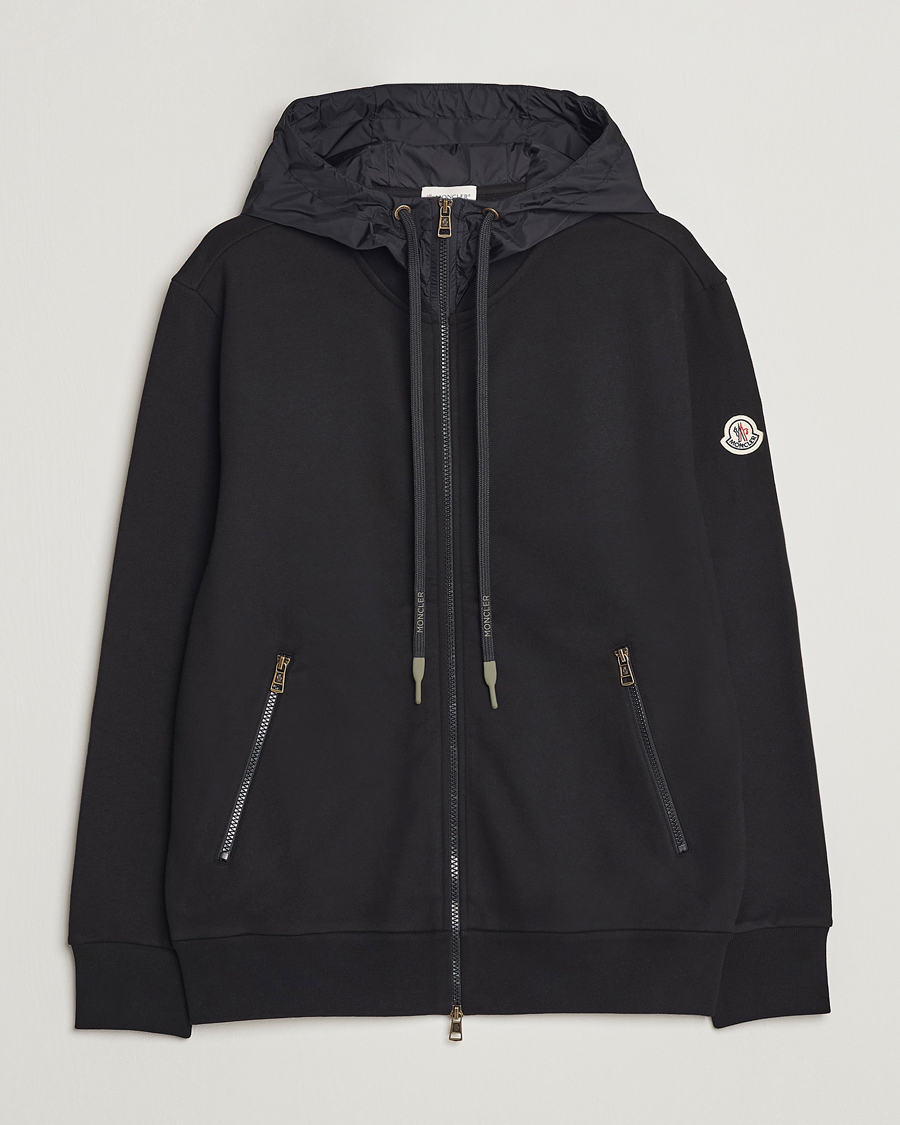 Mies | Puserot | Moncler | Hooded Zip Cardigan Black