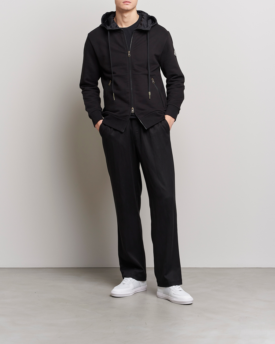 Mies | Puserot | Moncler | Hooded Zip Cardigan Black