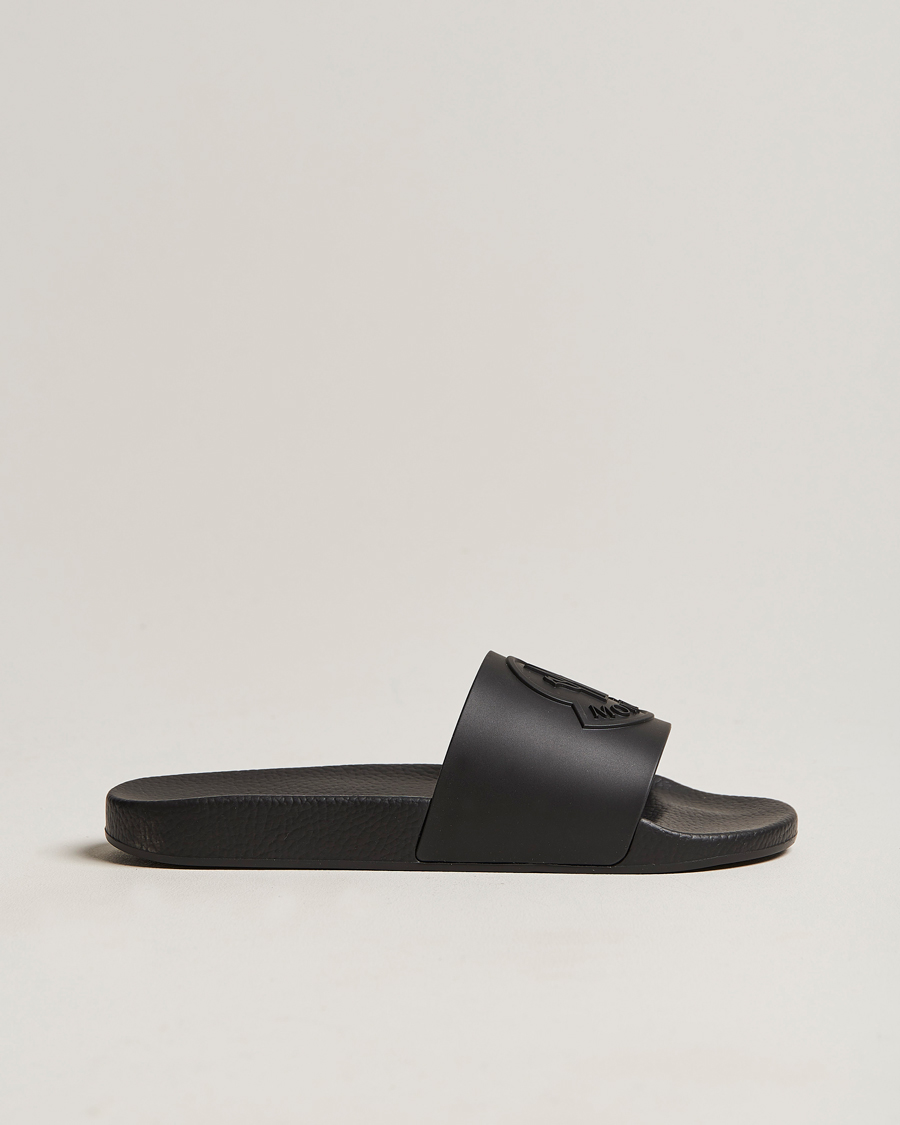 Mies | Moncler Basile Slides Black | Moncler | Basile Slides Black