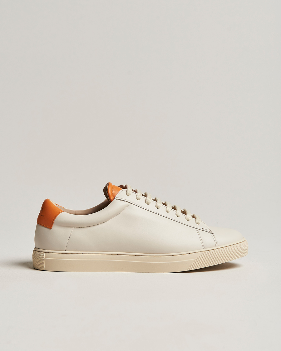 Mies | Zespà ZSP4 Nappa Leather Sneakers Off White/Pumpkin | Zespà | ZSP4 Nappa Leather Sneakers Off White/Pumpkin