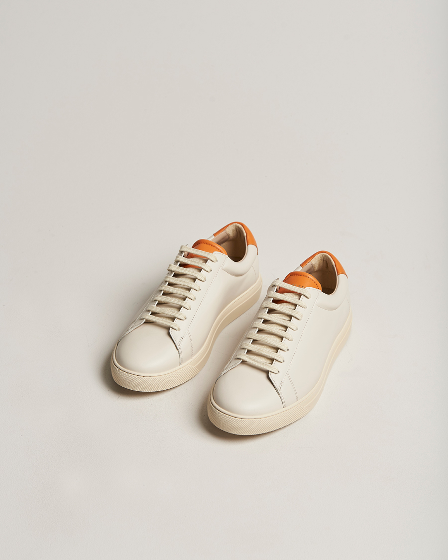 Mies |  | Zespà | ZSP4 Nappa Leather Sneakers Off White/Pumpkin