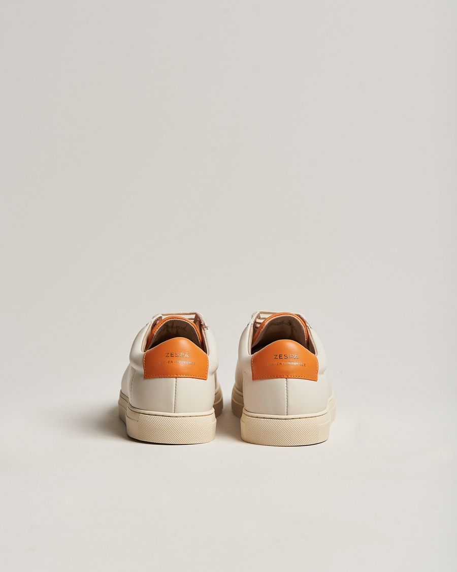 Mies | Zespà ZSP4 Nappa Leather Sneakers Off White/Pumpkin | Zespà | ZSP4 Nappa Leather Sneakers Off White/Pumpkin