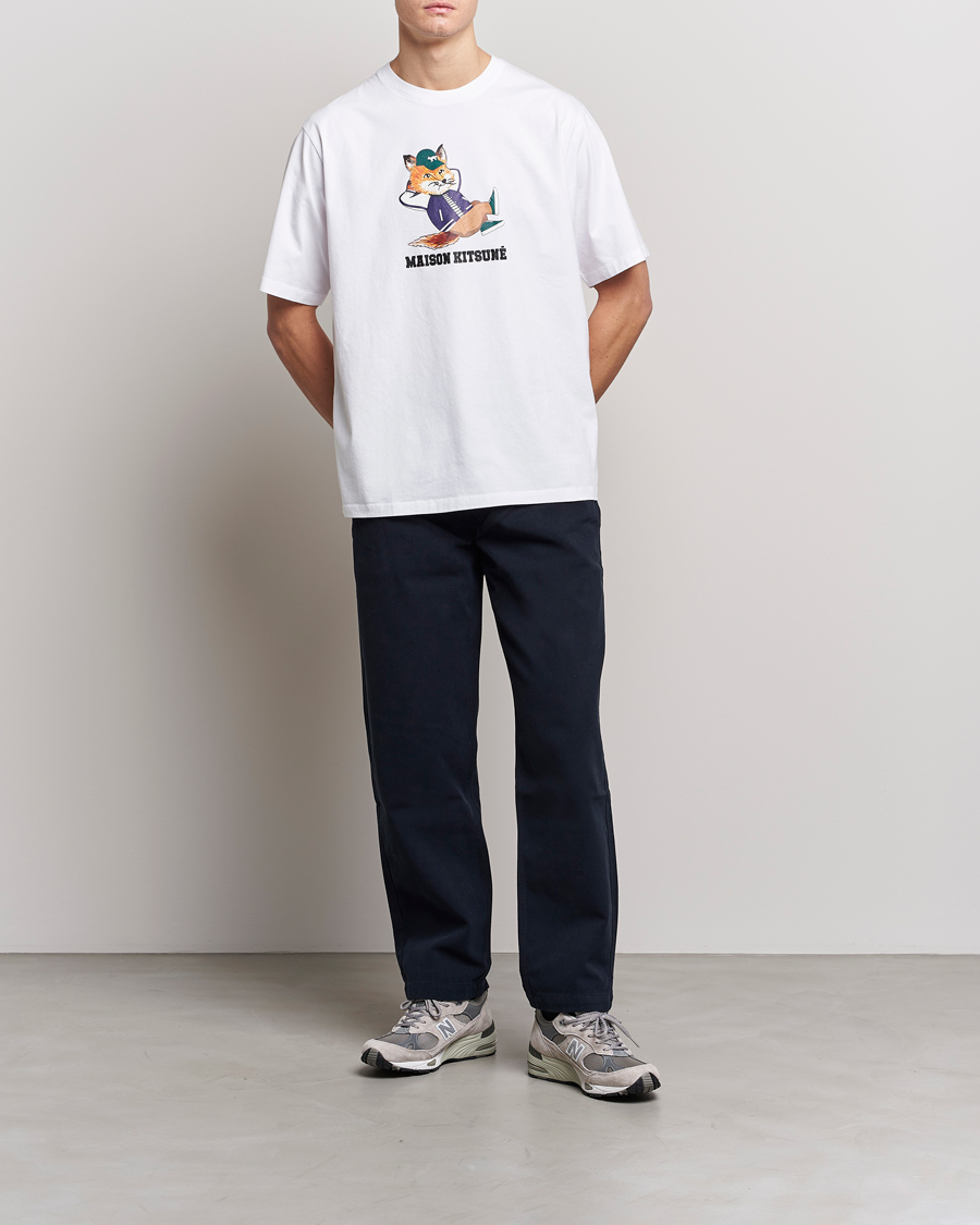 Mies | T-paidat | Maison Kitsuné | Dressed Fox Print Tee White