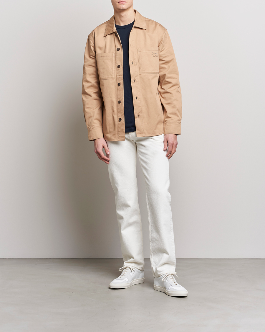 Mies | Takit | Maison Kitsuné | Cotton Shirt Jacket Beige