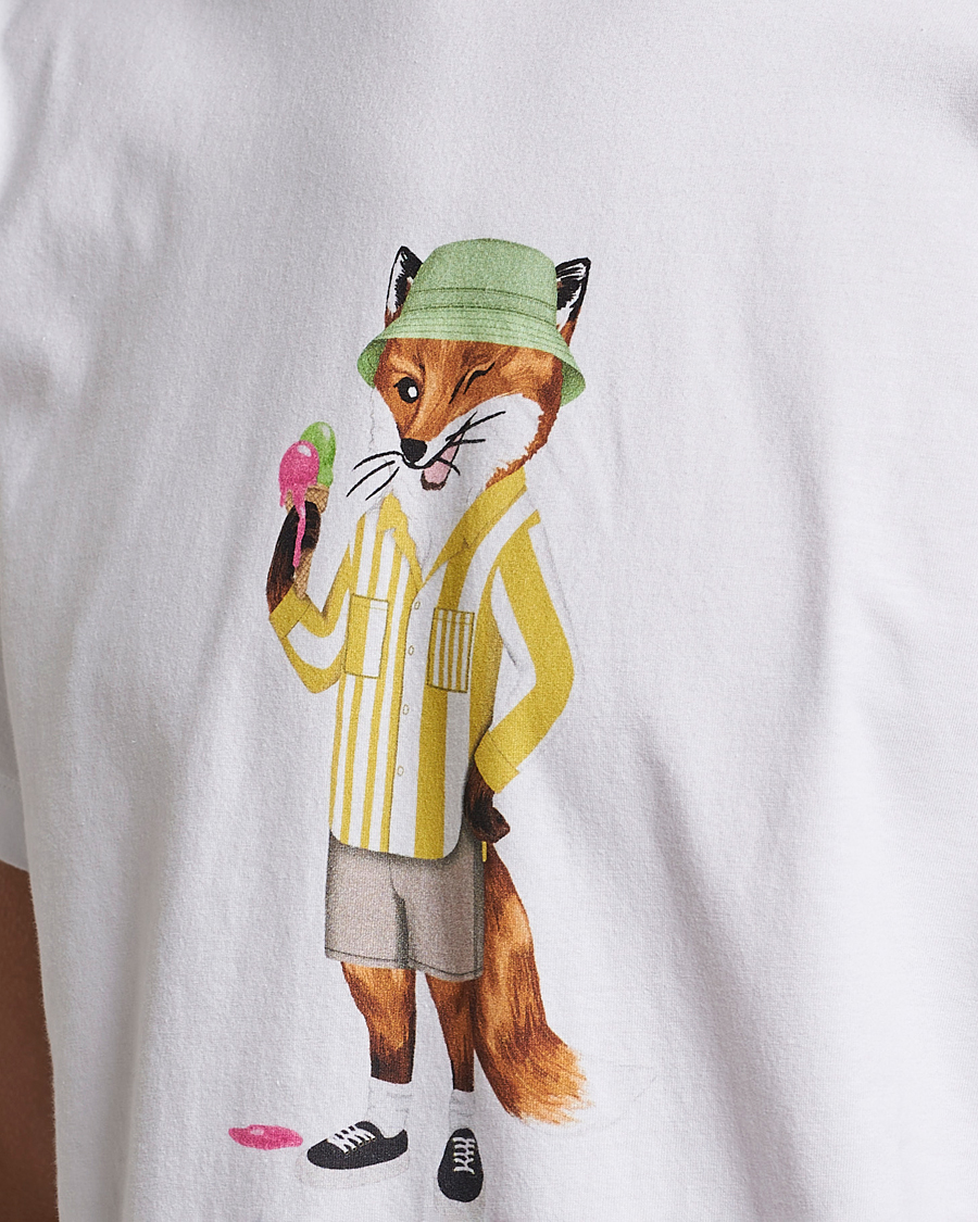 Mies | T-paidat | Maison Kitsuné | Summer Fox Print Tee White