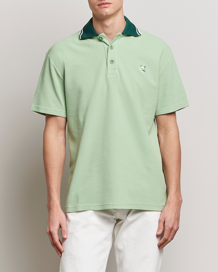 Mies | Pikeet | Maison Kitsuné | Tonal Fox Head Polo Mint