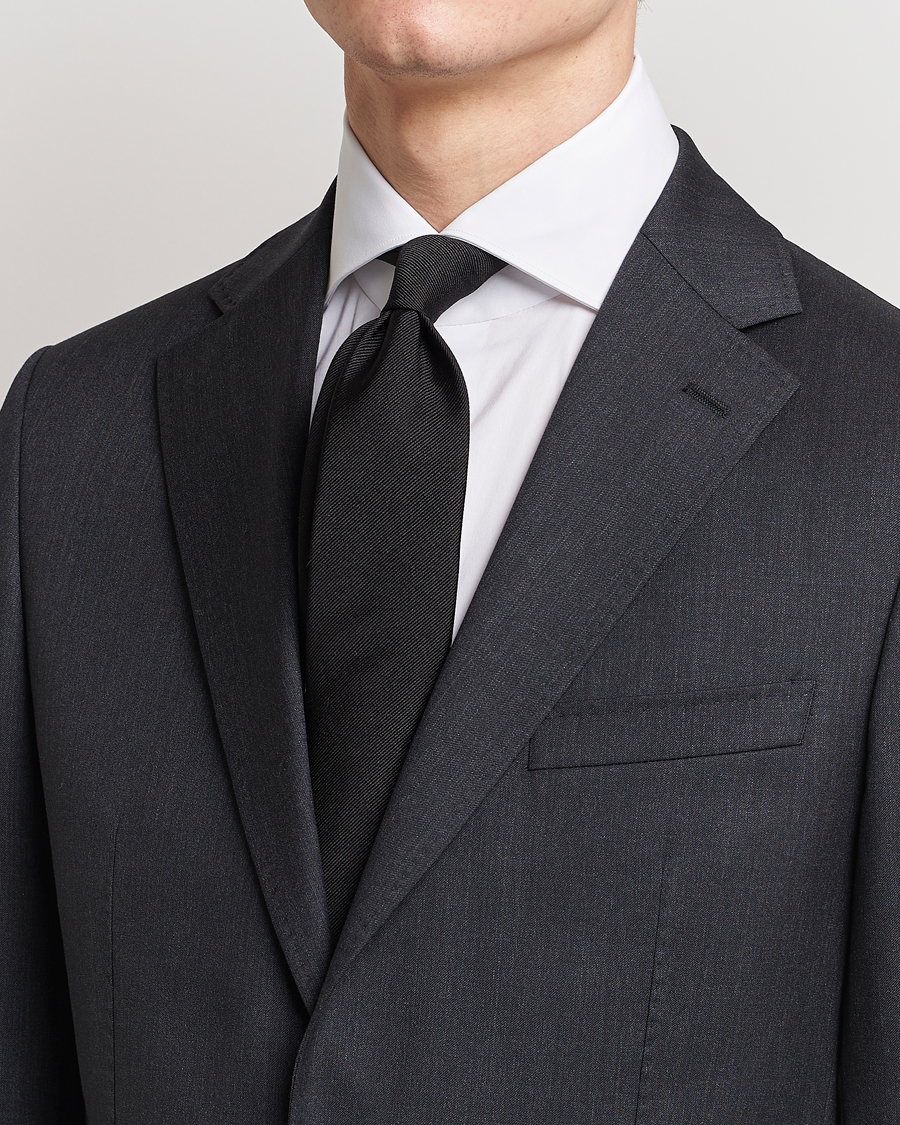 Mies |  | BOSS BLACK | Silk 7,5 cm Tie Black