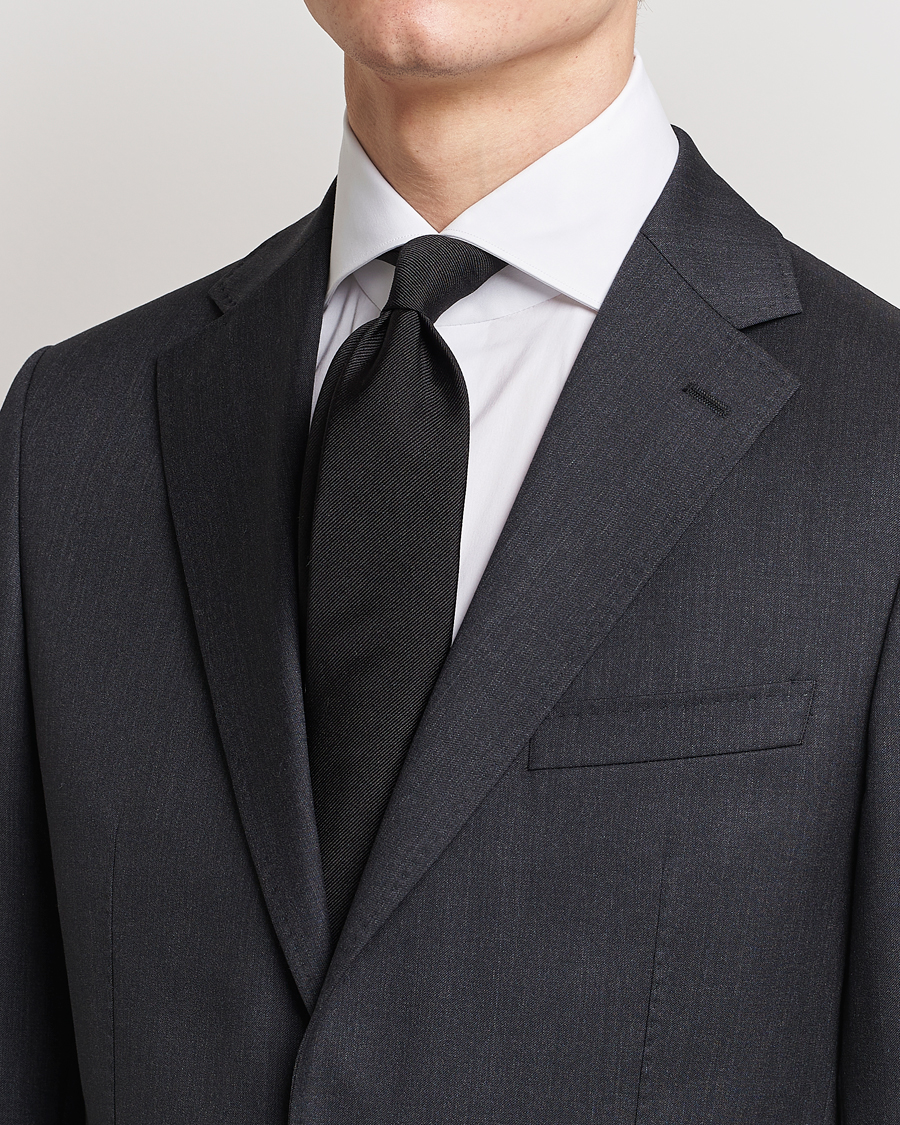 Mies | Solmiot | BOSS BLACK | Silk 7,5 cm Tie Black