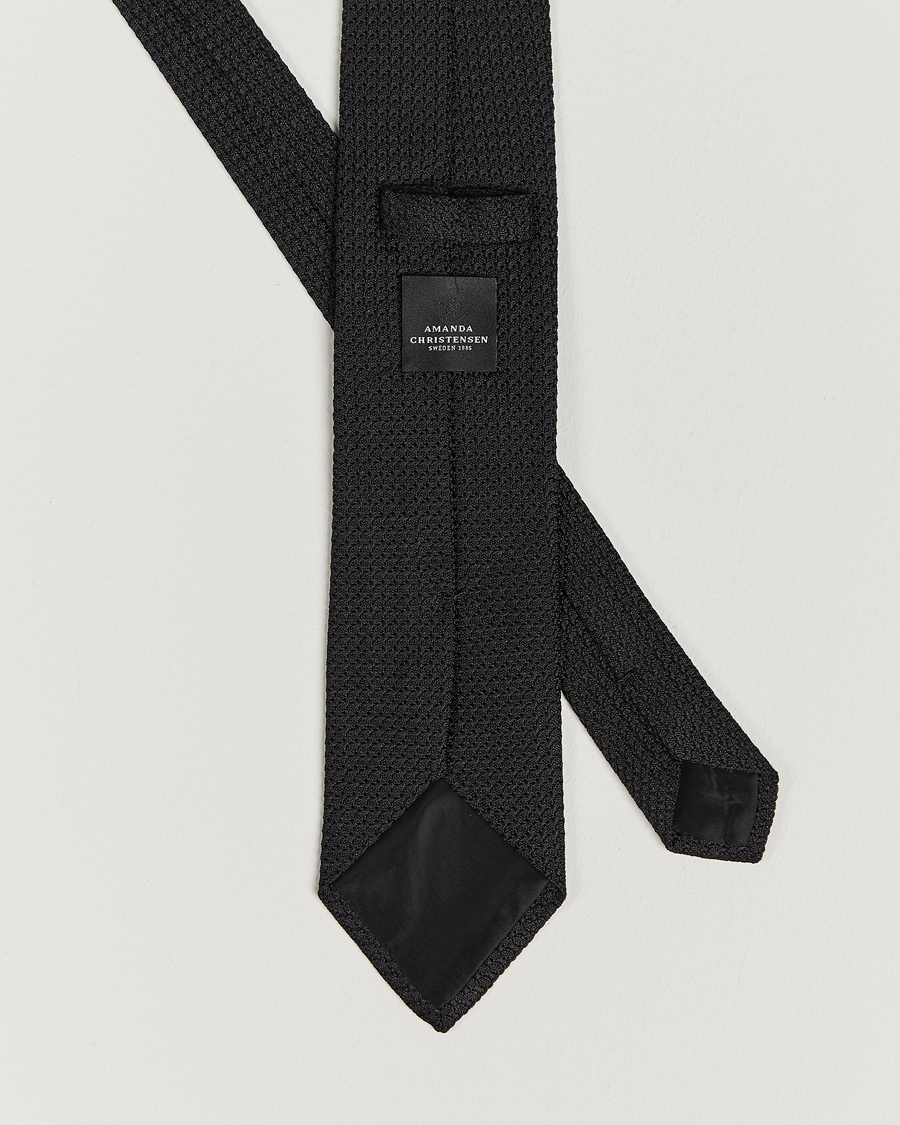 Mies | Solmiot | Amanda Christensen | Silk Grenadine 8 cm Tie Black