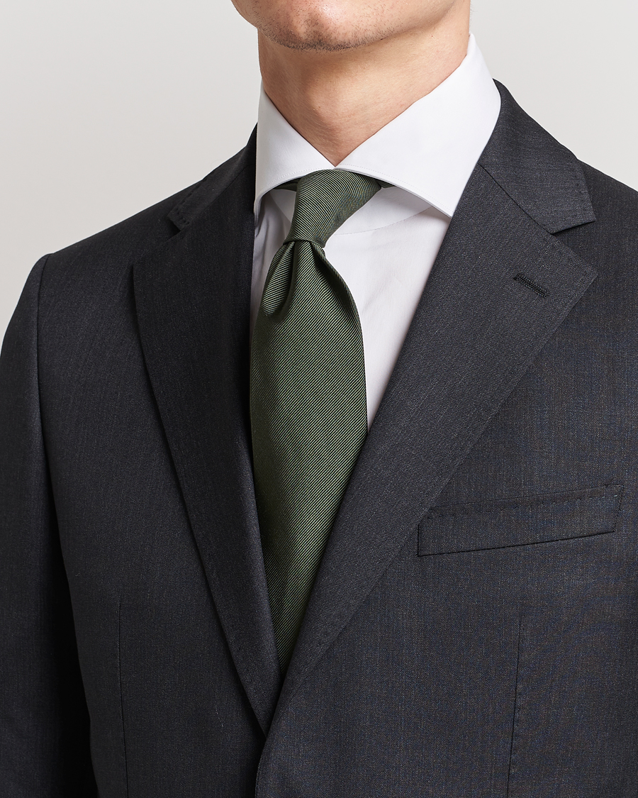 Mies | Solmiot | Amanda Christensen | Plain Classic Tie 8 cm Olive