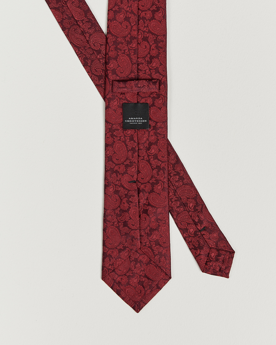Mies | Solmiot | Amanda Christensen | Silk Tonal Paisley Tie 8 cm Wine