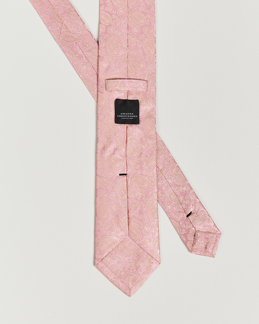 Mies | Solmiot | Amanda Christensen | Silk Tonal Paisley Tie 8 cm Powder Pink