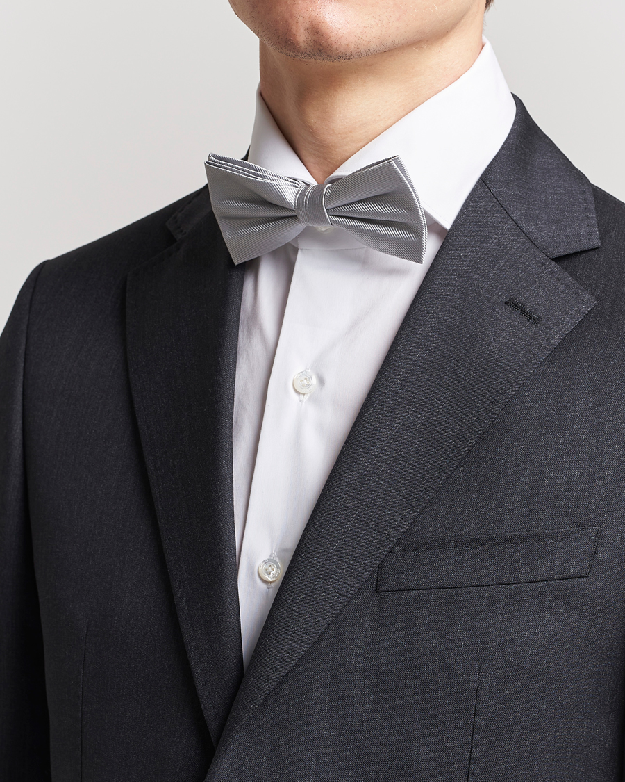 Mies | Amanda Christensen Pre Tie Silk Silver | Amanda Christensen | Pre Tie Silk Silver