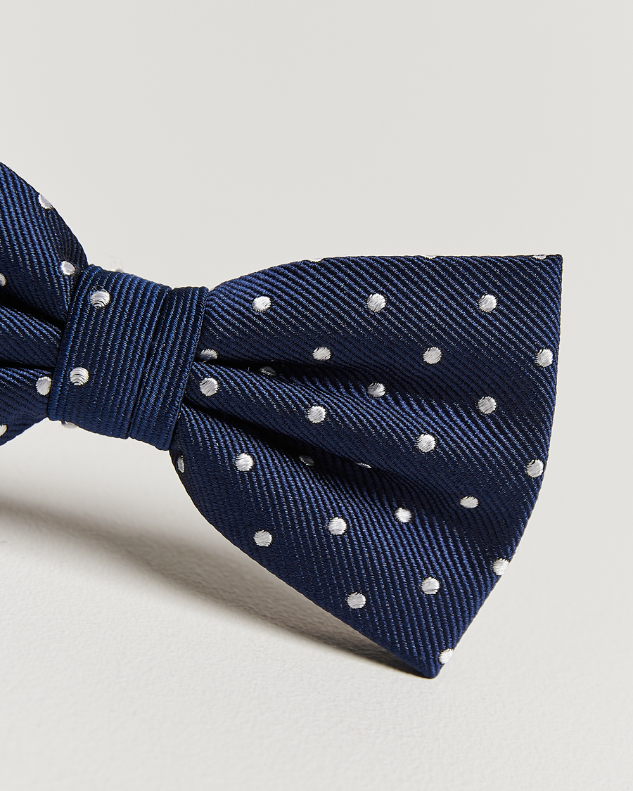 Mies | Amanda Christensen Dot Pre Tie Silk Navy/White | Amanda Christensen | Dot Pre Tie Silk Navy/White