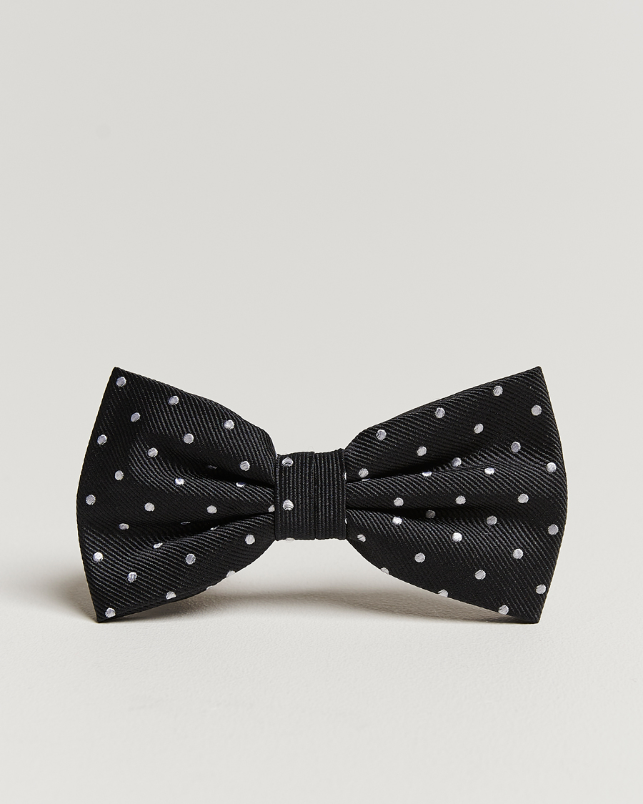 Mies | Amanda Christensen Dot Pre Tie Silk Black/White | Amanda Christensen | Dot Pre Tie Silk Black/White