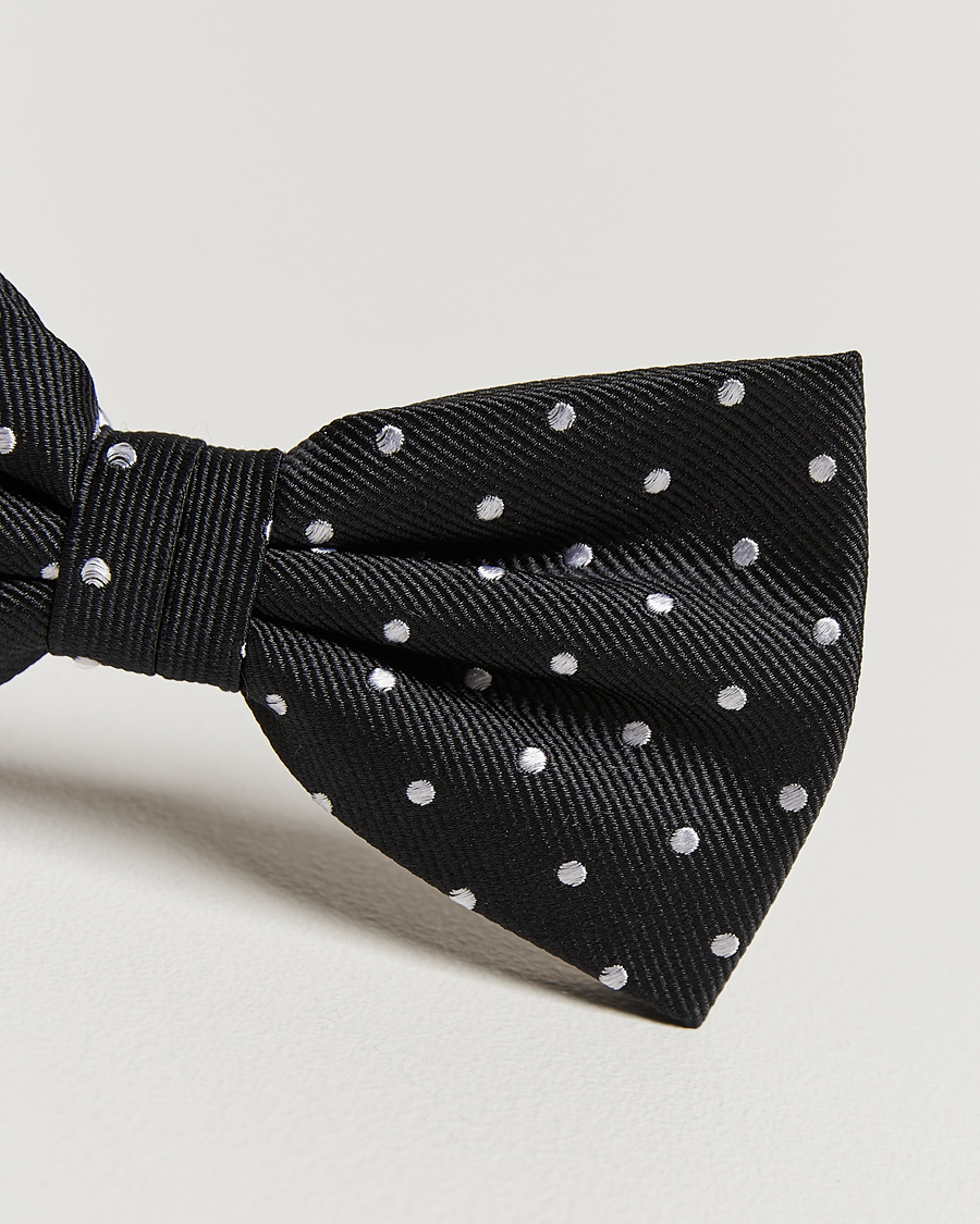 Mies | Amanda Christensen Dot Pre Tie Silk Black/White | Amanda Christensen | Dot Pre Tie Silk Black/White