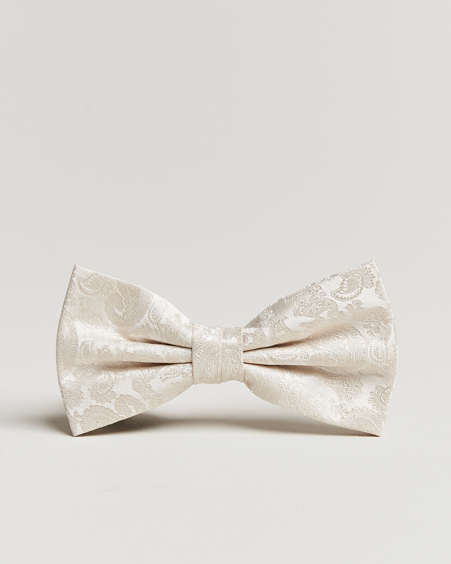 Mies | Amanda Christensen Tonal Paisley Pre Tie Silk Cream | Amanda Christensen | Tonal Paisley Pre Tie Silk Cream