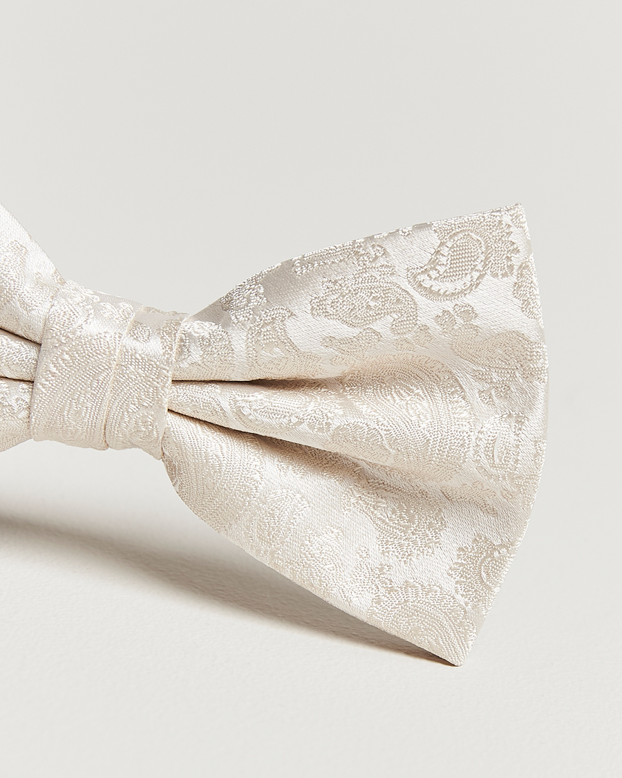 Mies | Amanda Christensen Tonal Paisley Pre Tie Silk Cream | Amanda Christensen | Tonal Paisley Pre Tie Silk Cream