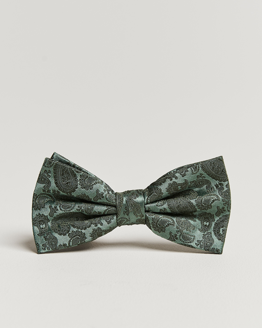 Mies | Amanda Christensen Tonal Paisley Pre Tie Silk Olive | Amanda Christensen | Tonal Paisley Pre Tie Silk Olive