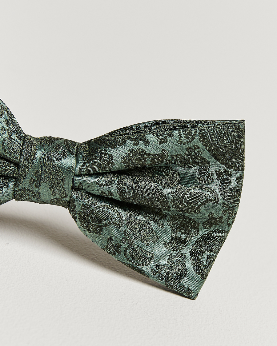 Mies | Amanda Christensen Tonal Paisley Pre Tie Silk Olive | Amanda Christensen | Tonal Paisley Pre Tie Silk Olive
