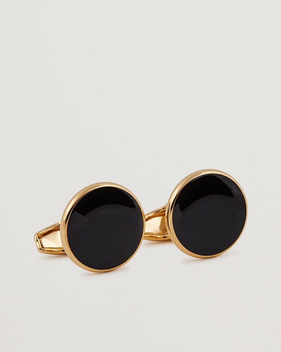 Mies | Kalvosinnapit | Amanda Christensen | Cufflink & Shirt Studs Set Black/Gold