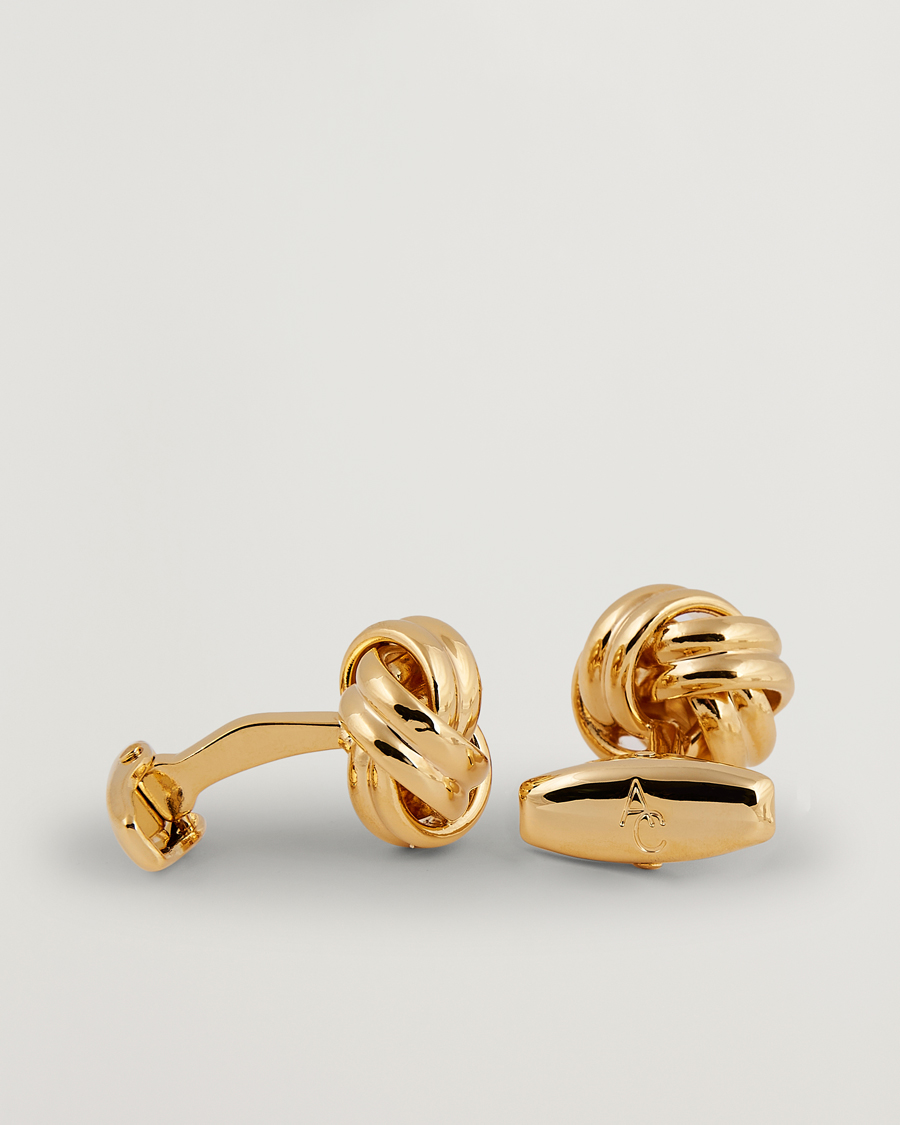 Mies | Kalvosinnapit | Amanda Christensen | Knot Cufflink & Shirt Studs Set Gold