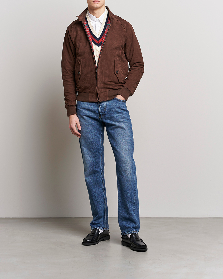 Mies | Takit | Baracuta | G9 Suede Jacket Chocolate