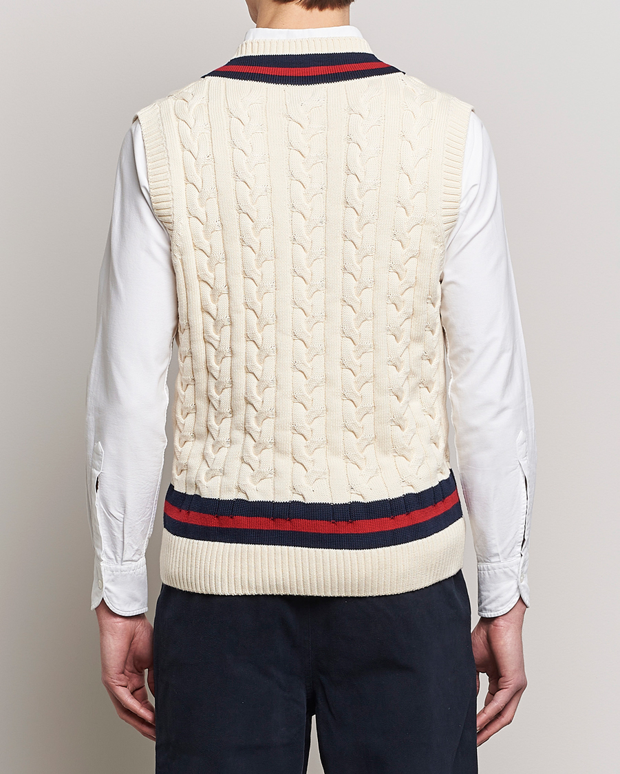 Mies | Puserot | Baracuta | Cotton Cable Knit Vest Off White